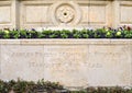 Ashley Priddy memorial fountain, Highland Park, Dallas, Texas Royalty Free Stock Photo