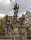 Madonna and Saint Bernard, Charles Bridge, Prague, Czech Republic Royalty Free Stock Photo