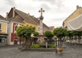 Black Death Cross, main square Szentendre, Hungary Royalty Free Stock Photo