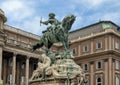 Statue of Prince Eugene of Savoy on the Danube terrace of the Buda Castle, Hungary