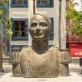 Bronze memorial bust of Lieutenant JosÃ© Antonio Mijares in Plaza Mijares in San Jose del Cabo.