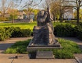 Bronze sculpture by Leonard Baskin in Raoul Wallenberg Plaza on the campus of the University of Michigan, Ann Arbor.