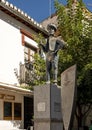 Bronze Sculpture of Mariano Fernande known as `Chorrojumo` or `King of the Gypsies` in the Sacromonte district of Granada, Spain Royalty Free Stock Photo