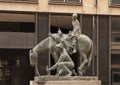 `Pioneers of 1889` by artist Leonard McMurry in downtown Oklahoma City.