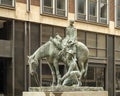 `Pioneers of 1889` by artist Leonard McMurry in downtown Oklahoma City.