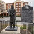 Bronze sculpture of Quanah Parker sculpted by Jack Bryant located in the Forth Worth Stockyards in Texas.