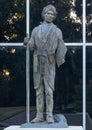 Sequoyah by Joel David Nunneley in front of the Helmerich Center at the Gilcrease Museum. Royalty Free Stock Photo