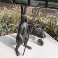 `Cultivator` by student artist Steven Hendrix installed in December, 2020, in Lewisville, Texas.