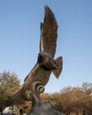 `In High Places` by Gerald Balciar on the campus of the University of North Texas located in the City of Denton, Texas.