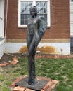 Bronze sculpture titled 'Morning Mist' by David Pearson in downtown Edmond, Oklahoma.