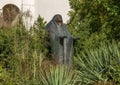 Bronze sculpture titled Prayer by Allan Houser in the garden of the Philbrook Museum of Art in Tulsa, Oilahoma.