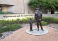 `Protector` by artist John Brodin outside the Plano Police Department in Plano, Texas.