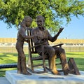 Bronze sculpture titled 'Remembrance' in the Veteran's Memorial Park in Grand Prairie, Texas.