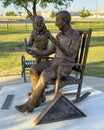Bronze sculpture titled \'Remembrance\' in the Veteran\'s Memorial Park in Grand Prairie, Texas.