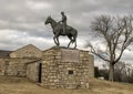 Bronze sculpture of Will Rogers on horseback, Claremore, Oklahoma Royalty Free Stock Photo