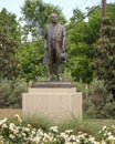 Bronze statue of Benito Juarez in the Benito Juarez Parque de Heroes, a Dallas City Park in Dallas, Texas