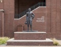 Jim Thorpe bronze statue at the Jim Thorpe Museum in Bricktown in Oklahoma City.