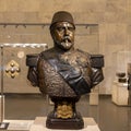 Bronze statue of Khedive Ismail in the National Museum of Egyptian Civilization in Cairo, Egypt.