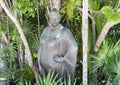 Bronze statue of a Mayan woman at Yal Ku Lagoon, Akumal Royalty Free Stock Photo