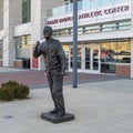 Frank Broyles statue by Dr. Gary Renegar outside the Frank Broyles Athletic Center at the University of Arkansas in Fayetteville.