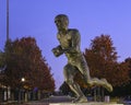 Bronze statue of Doak Walker on Doak Walker Plaza, Southern Methodist University, Dallas, Texas