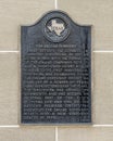 Bronze Texas Historical Marker for The Dallas Symphony in downtown Dallas, Texas.