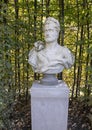 Carrara marble bust of a Roman Emperor, sculpture garden, Rijksmuseum, Amsterdam, Netherlands