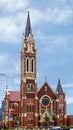 Cathedral Santuario de Guadalupe in the Dallas Arts District, Texas. Royalty Free Stock Photo