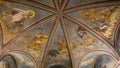 Ceiling fresco on the inside of the Atellani House, Museo Vigna di Leonardo, Milan.
