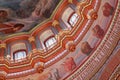 Pictured ceiling and windows inside Cathedral