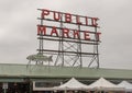 Sign over Pike Place Market, Seattle, Washington Royalty Free Stock Photo