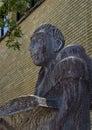 Saint Bernard of Clairvaux by Octavio Medellin at the Saint Bernard of Clairvaux Catholic Church in Dallas, Texas. Royalty Free Stock Photo