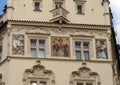 Mosaics on the exterior of The Hotel Paris, Prague, Czech Republic