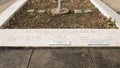 Closeup view war monument dedicated to the dead of all wars in the Veterans Memorial Garden, Dallas, Texas. Royalty Free Stock Photo