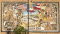 `The Golden Era` mural painted on the side of the historic Haywood House in Jefferson City, Texas.