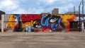 Colorful mural on the side of a building in Deep Ellum in Dallas, Texas