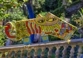 Colorful whimsical cat sculpture, Museo del Parco in Portofino, Italy