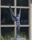 Copy of the man with wings atop the sculpture `Spirit of Flight` by Charles Umlauf.