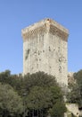 Corner tower of the Fortress of the Lion in Castiglione del Lago, Italy.