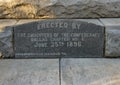 Dedication stone , The Confederate War Memorial in Dallas, Texas