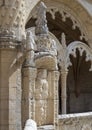 Detail of a courtyard wall of the Jeronimos Monastery in Lisbon, Portugal.