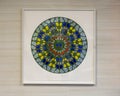 `Palm Print: Domino confido`by British artist Damien Hirst on public display inside Clements University Hospital in Dallas, Texas