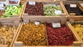 Dried Fruit stall, I Szamu Varcsarnok Central Market Hall, Budapest, Hungary