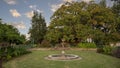 Duck fountain in the Victorian Garden adjacent to the Gilcrease House in outdoor gardens of the Gilcrease Museum. Royalty Free Stock Photo