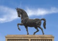 Replica of Leonardo da Vinci`s horse that never was in Southlake, Texas. Royalty Free Stock Photo