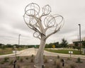 `Mockingbird Tree` by Michael Warrick on a roundabout in Southlake, Texas.