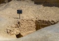 Entrance Tomb of Mesu-Isis at Gebel Al Mawta, the `Mountain of the Dead`, in Siwa Oasis, Egypt. Royalty Free Stock Photo