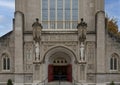 Entrance to Trinity Episcopal Church in downtown Tulsa, Oklahoma. Royalty Free Stock Photo