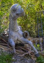 Fallen hypogriff sculpture by Renato Guttuso, Museo del Parco in Portofino, Italy