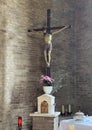 Fifteenth century Florentine crucifix in the church of San Bartolo in San Gimgnano, Italy.